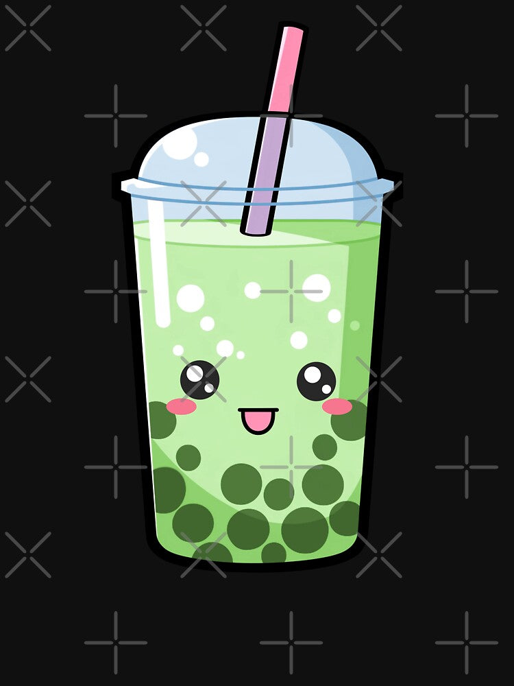 Kawaii Boba Tea Green - Anime Shirt by KAIGAME Art Hoodie, Sweatshirt | BlankRebels.com (Image 3)
