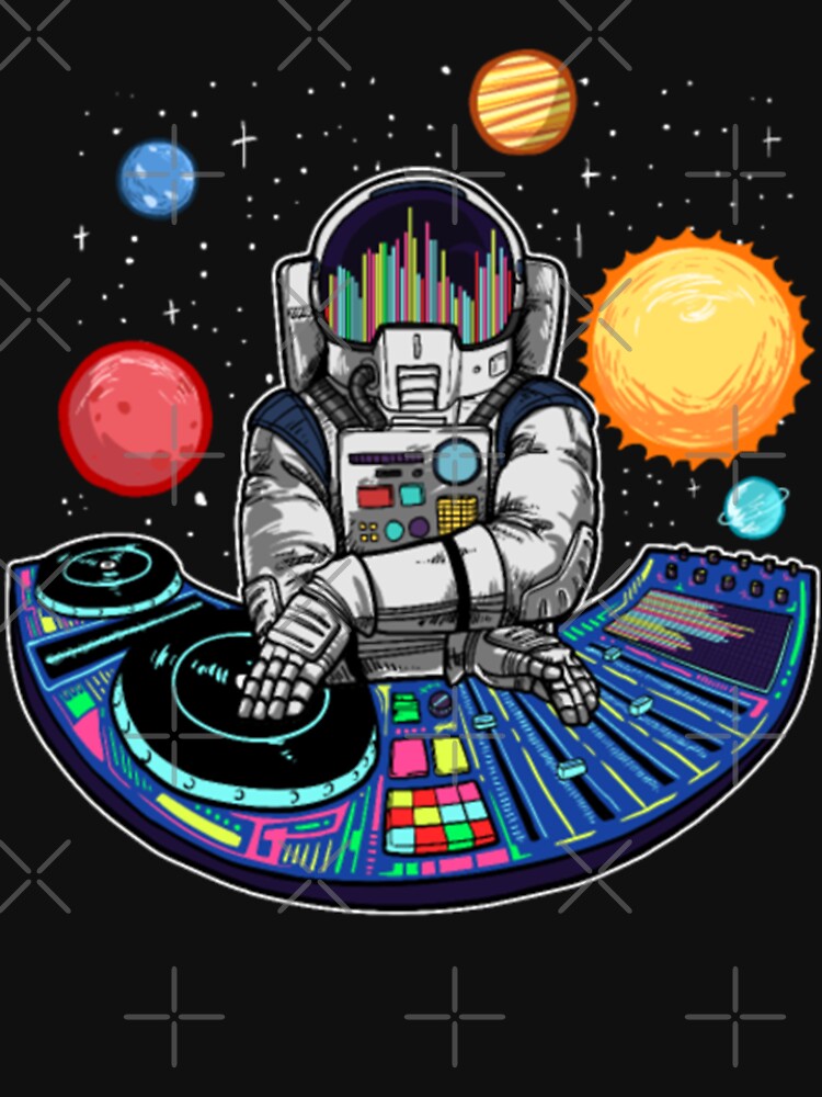 Techno Music Lover Space EDM Astronaut DJ by SeidoYonezawa T-Shirts, Hoodie, Sweatshirt | BlankRebels.com (Image 3)