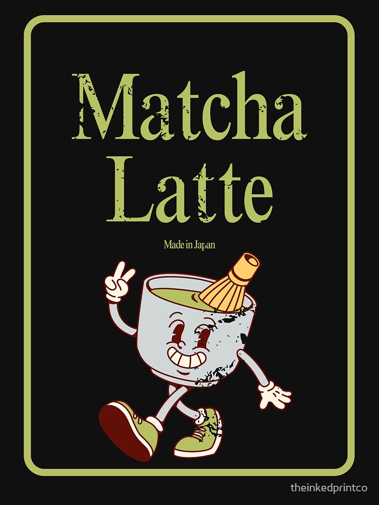 Matcha Made in Japan – Retro Latte Vibes Tee by theinkedprintco Hoodie, Sweatshirt | BlankRebels.com (Image 3)