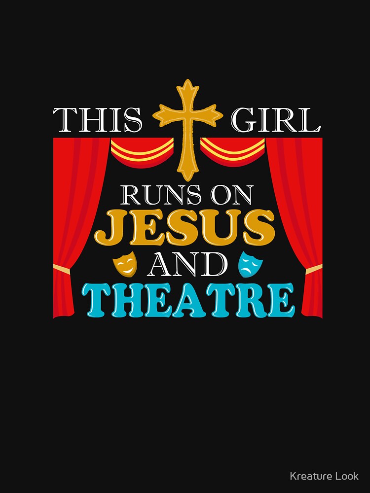 Jesus And Theater | theatre lover | theatre geek | theatre gifts | music theatre shirt | drama teacher gift |... (Image 3)