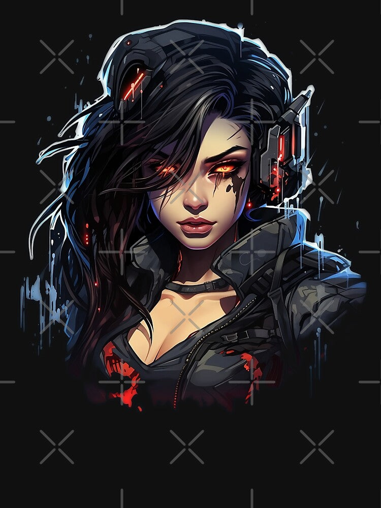 Cyberpunk Dark Women by Lajon97 T-Shirts, Hoodie, Sweatshirt | BlankRebels.com (Image 2)