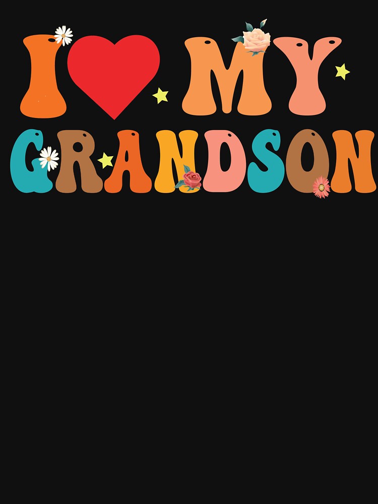 I Love My Grandson, I Heart My Grandson T-Shirt by Wenterful Hoodie, Sweatshirt | BlankRebels.com (Image 3)