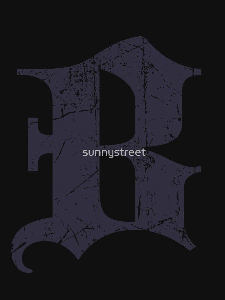 Dark Grunge Monogram Letter "B" Blackletter by SunnyStreet T-Shirts, Hoodie, Sweatshirt | BlankRebels.com (Image 3)