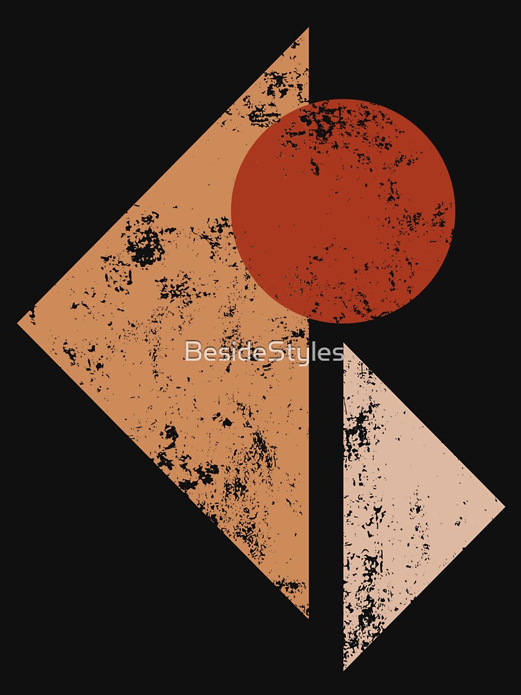 Round, Geometric Boho Art Prints in Earthy Tones Active T-Shirt by BesideStyles Hoodie, Sweatshirt (Image 3)