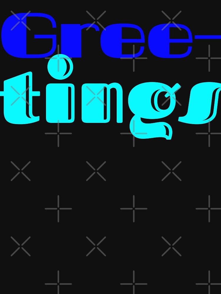 Gree-tings Funny Greek Hello Pun T-Shirt by Faali950