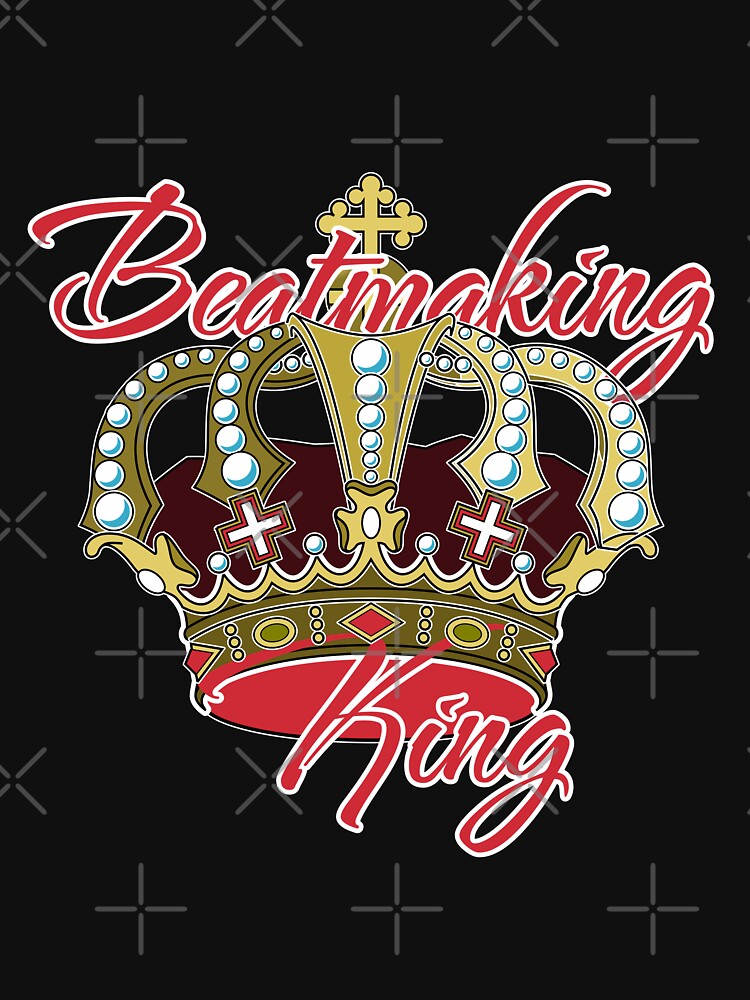 Beatmaking King & Crown - Red - by onjcdesign T-Shirts, Hoodie, Sweatshirt | BlankRebels.com (Image 3)