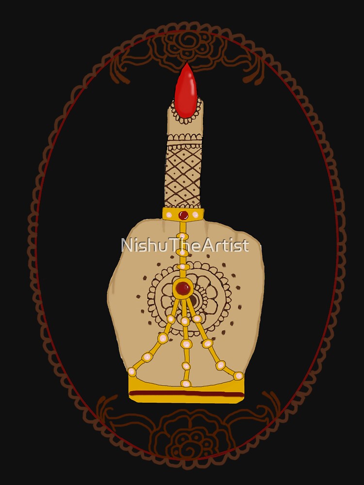 The Desi Middle Finger by NishuTheArtist T-Shirts, Hoodie, Sweatshirt | BlankRebels.com (Image 3)
