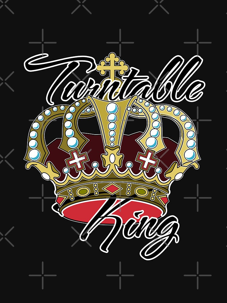 Turntable King & Crown - Black - by onjcdesign T-Shirts, Hoodie, Sweatshirt | BlankRebels.com (Image 3)