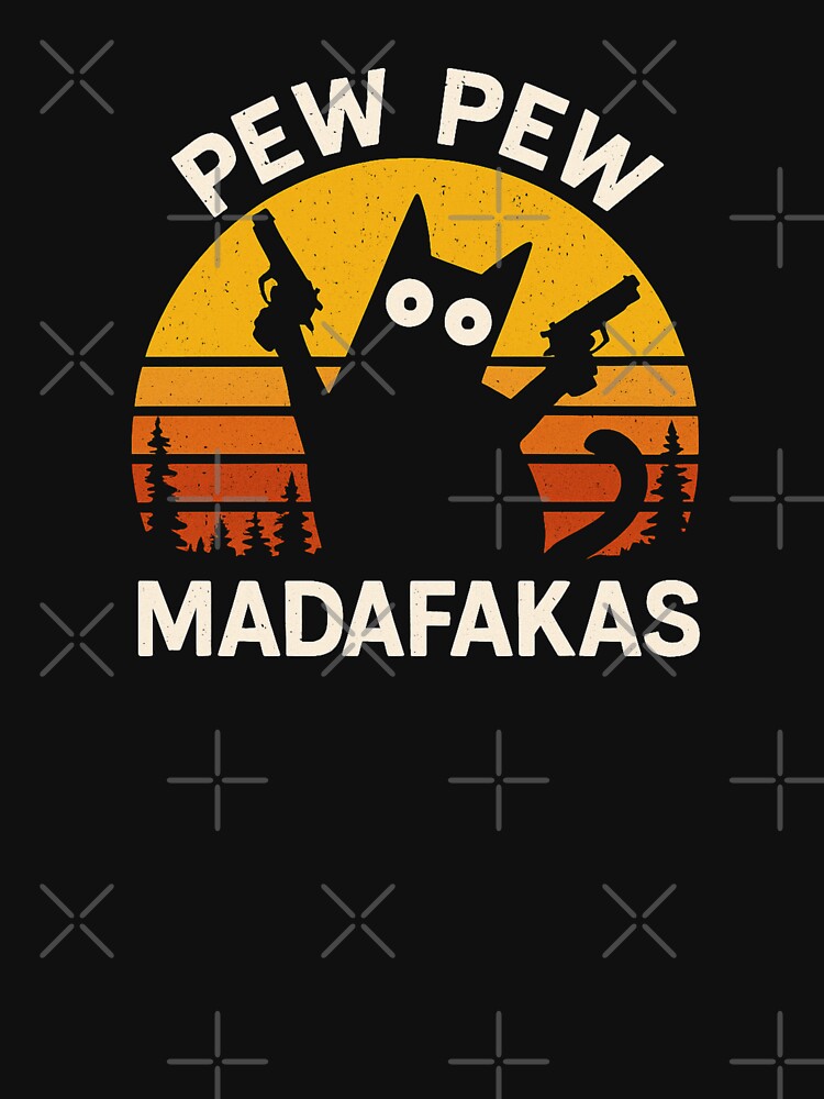 Pew Pew Crazy Cat Madafakas Vintage by TeeJungleStudio T-Shirts, Hoodie, Sweatshirt | BlankRebels.com (Image 3)