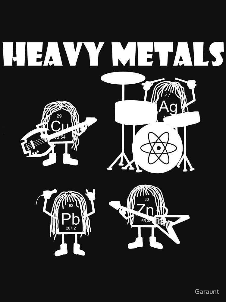 Heavy metals rock, chemistry, physics - periodic table of elements by Garaunt - The bavarian brute