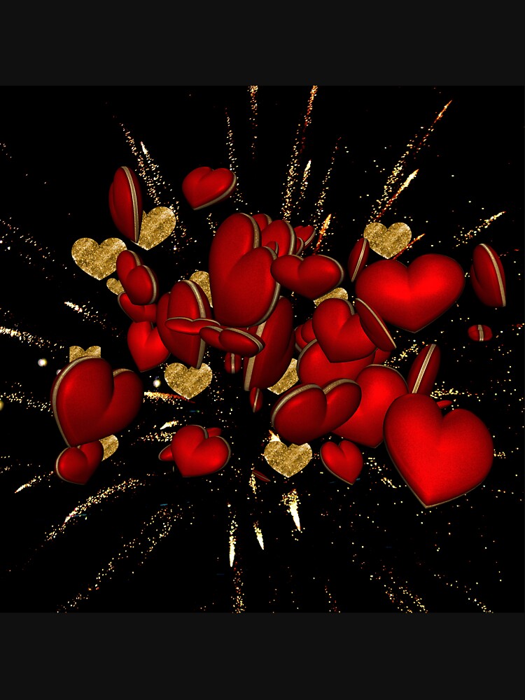 RED AND GOLD HEARTS BURSTING by Steven  LaRussa T-Shirts, Hoodie, Sweatshirt | BlankRebels.com (Image 3)