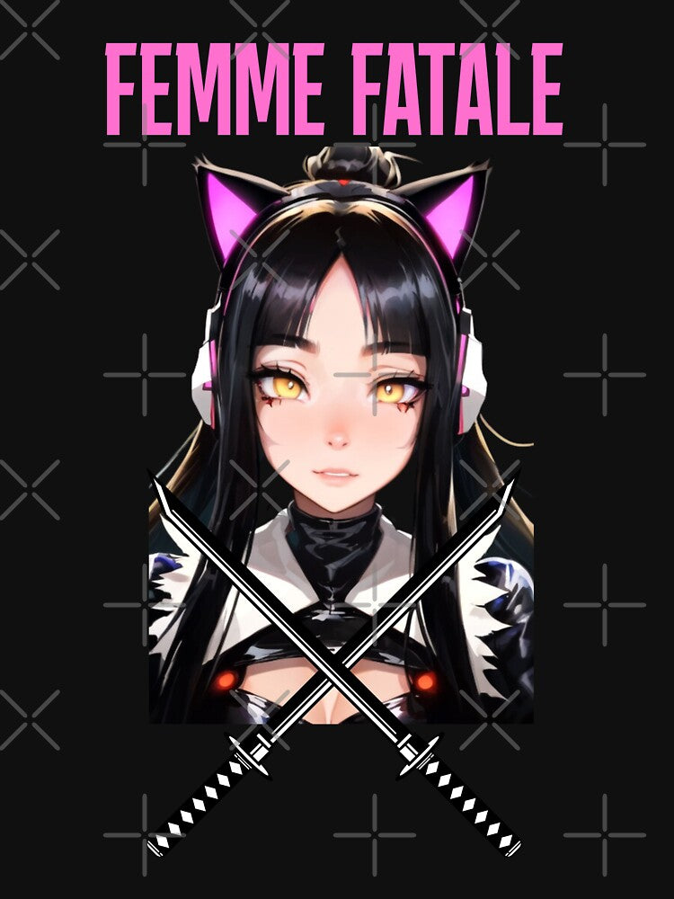 Anime Japanese Design Femme Fatale by LovelyHappyGift T-Shirts, Hoodie, Sweatshirt | BlankRebels.com (Image 3)