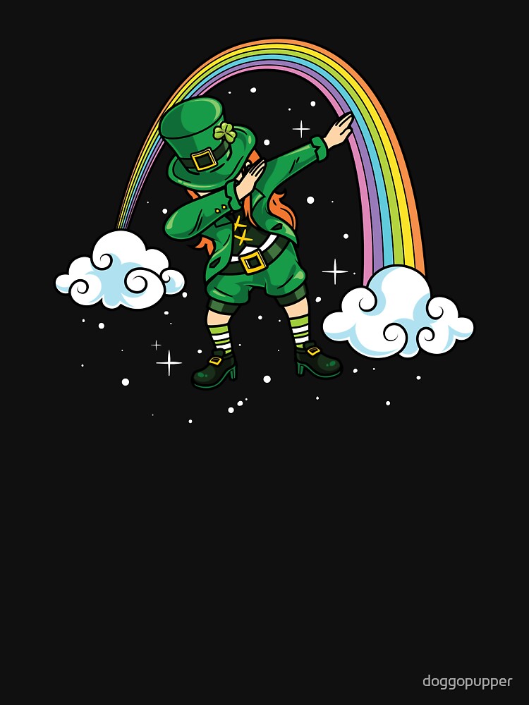 Girls Dabbing Rainbow Patricks Day by doggopupper T-Shirts, Hoodie, Sweatshirt | BlankRebels.com (Image 3)