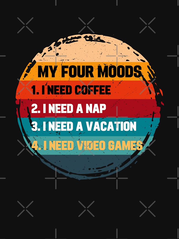 Men's Novelty Sarcastic Funny I Need Coffee I Need A Nap   I Need Vacation I need video games Retro by BOHOVIN... (Image 3)