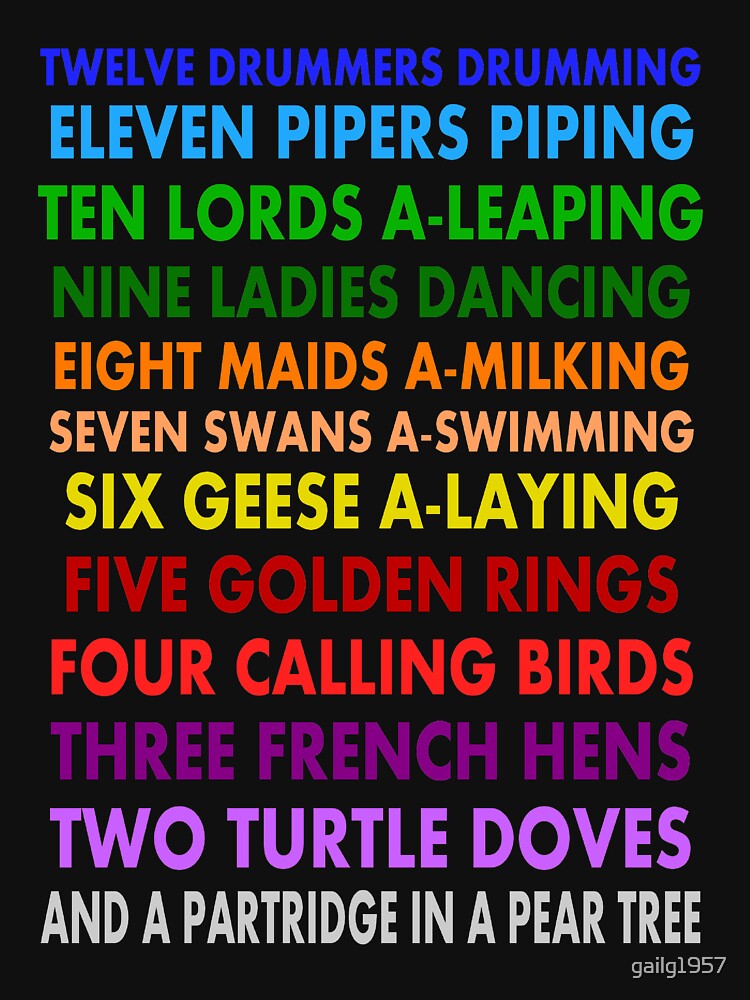 Twelve Days of Christmas by gailg1957 T-Shirts, Hoodie, Sweatshirt | BlankRebels.com (Image 3)