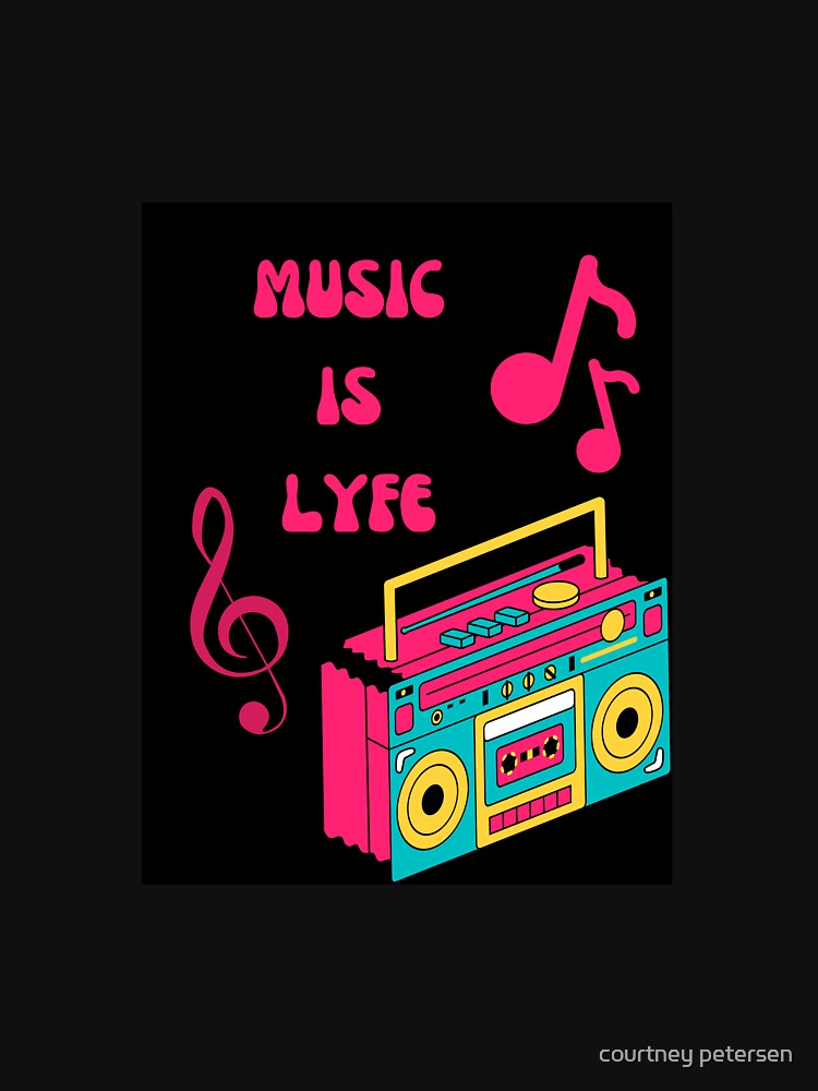Music is Lyfe retro by courtney petersen T-Shirts, Hoodie, Sweatshirt | BlankRebels.com (Image 3)
