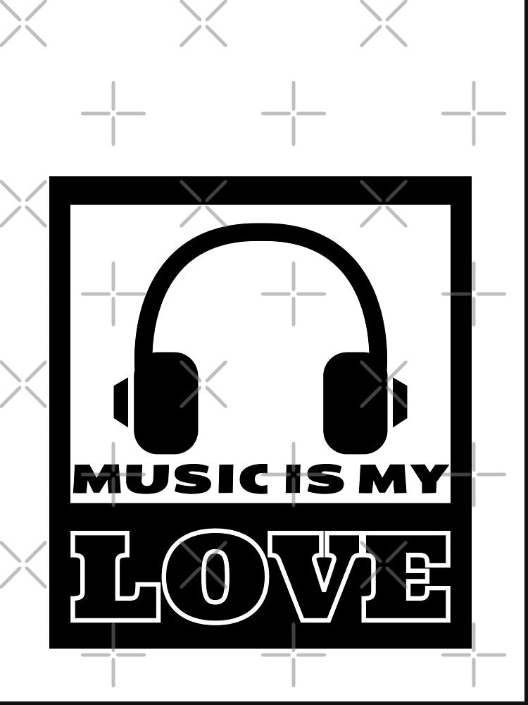 Music Is My Love Quote White Graphic by MotionWaves T-Shirts, Hoodie, Sweatshirt | BlankRebels.com (Image 3)