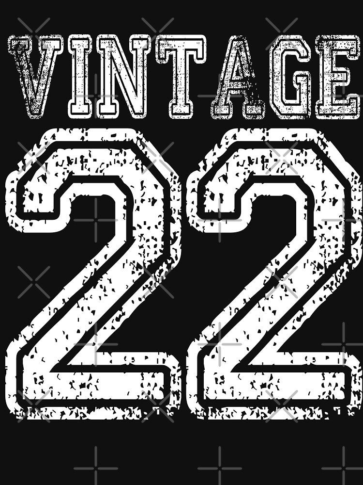 Vintage 22 2022 1922 T-shirt Birthday Gift Age Year Old Boy Girl Cute Funny Man Woman Jersey Style by... (Image 3)