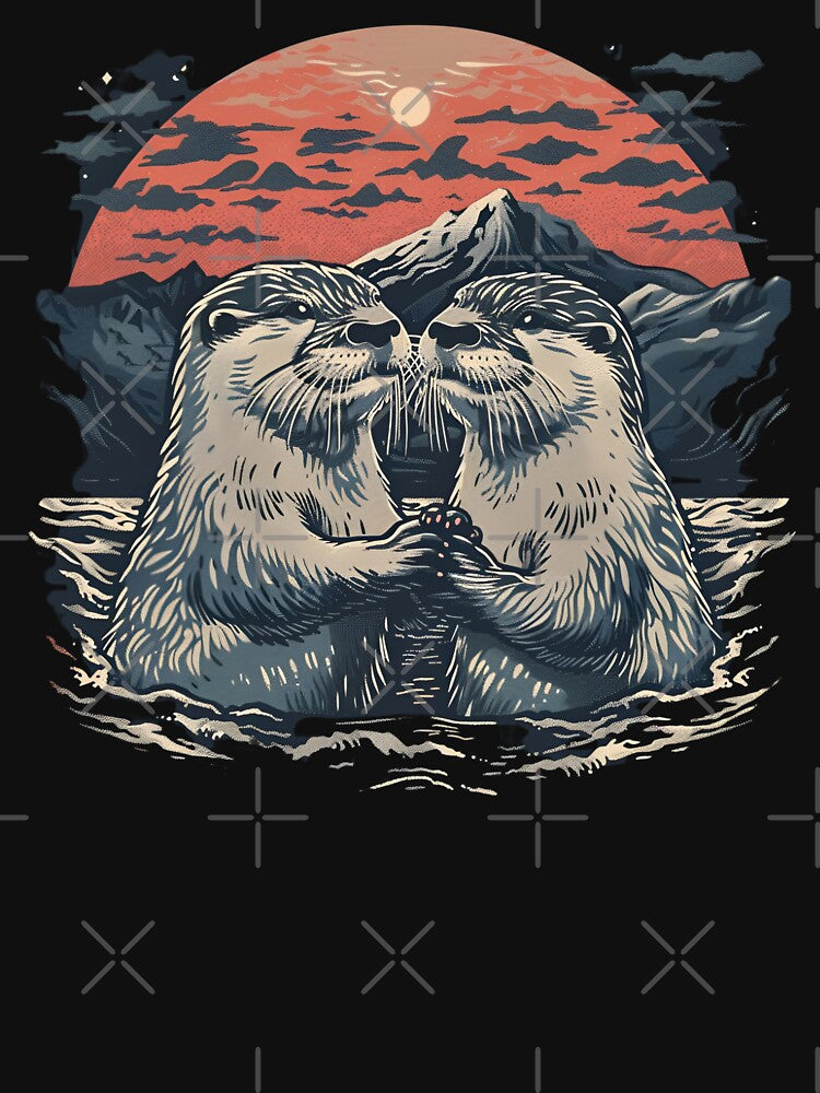 Otters Holding Hands by Idontwannaknow T-Shirts, Hoodie, Sweatshirt | BlankRebels.com (Image 3)