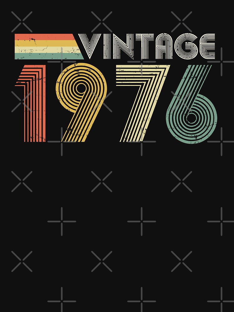 Vintage 1976, 50th Birthday Gift (Distressed Design) by RicardoTito T-Shirts, Hoodie, Sweatshirt | BlankRebels.com (Image 3)