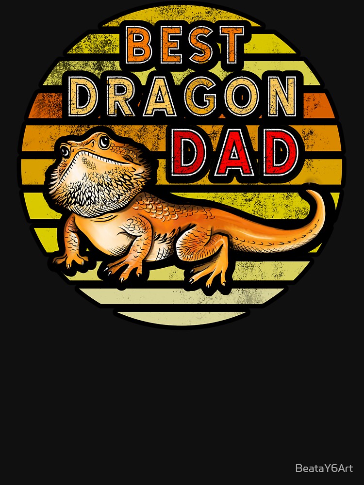 Best Dragon Dad Gift Retro Style by BeataY6Art T-Shirts, Hoodie, Sweatshirt | BlankRebels.com (Image 3)