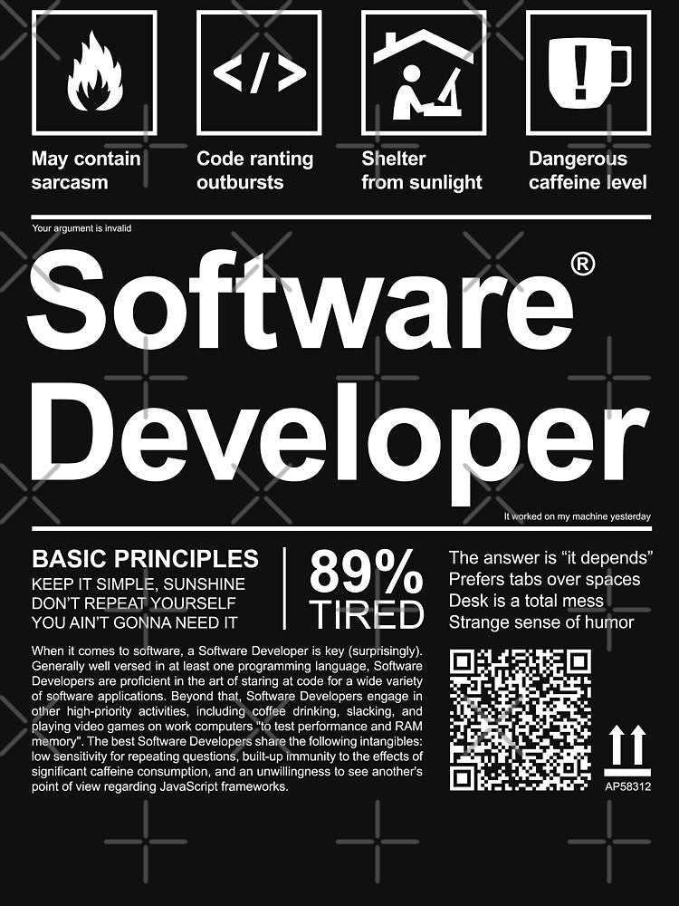 Software Developer Traits - Funny Coding Life by Office Geek Shop T-Shirts, Hoodie, Sweatshirt | BlankRebels.com (Image 3)