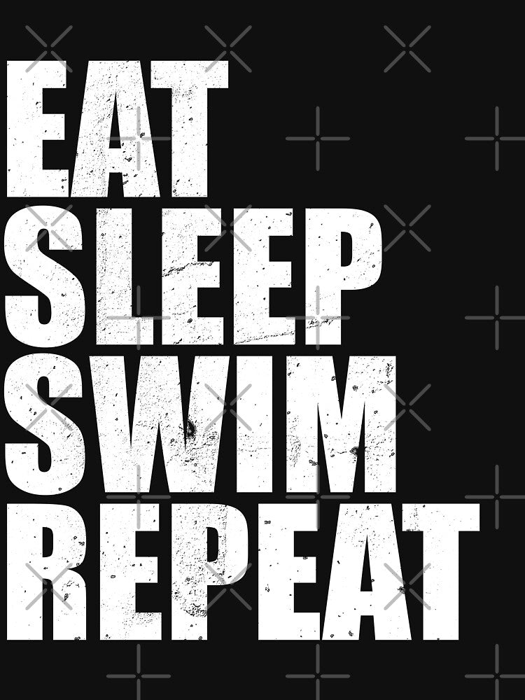 Eat Sleep Swim Repeat Love High School Swim Team Sport T Shirt Vintage Style Distressed Stressed by... (Image 3)