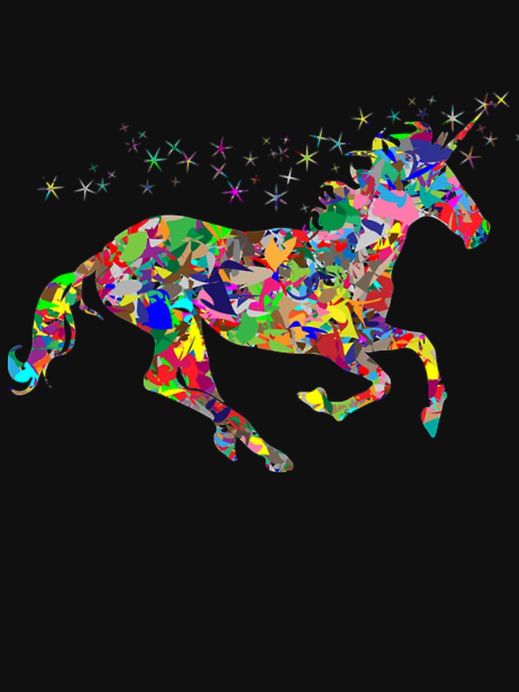 Colorful Galloping Unicorn by Briekel T-Shirts, Hoodie, Sweatshirt | BlankRebels.com (Image 3)