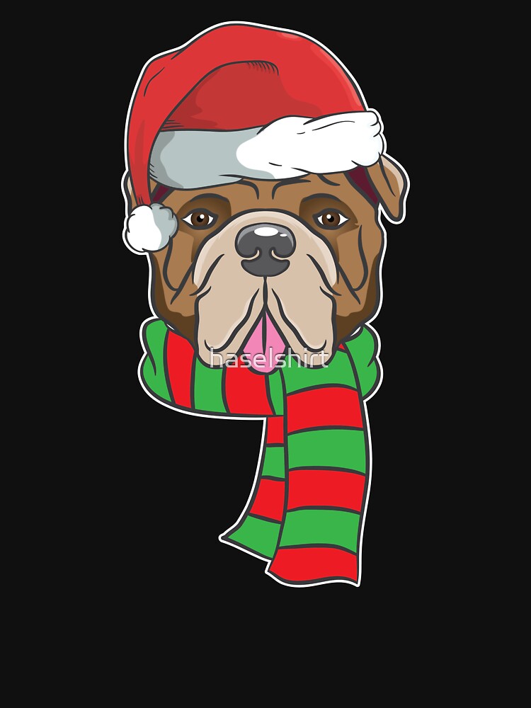Funny Christmas Dog Xmas Santa Bulldog Holiday Gift by haselshirt T-Shirts, Hoodie, Sweatshirt | BlankRebels.com (Image 3)