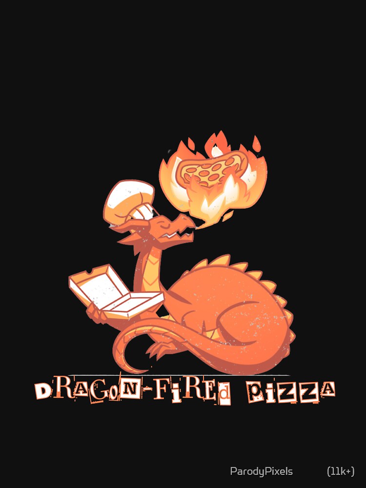 Dragon fired pizza funny tshirt by ParodyPixels ⭐⭐⭐⭐⭐(11k+) Hoodie, Sweatshirt | BlankRebels.com (Image 3)