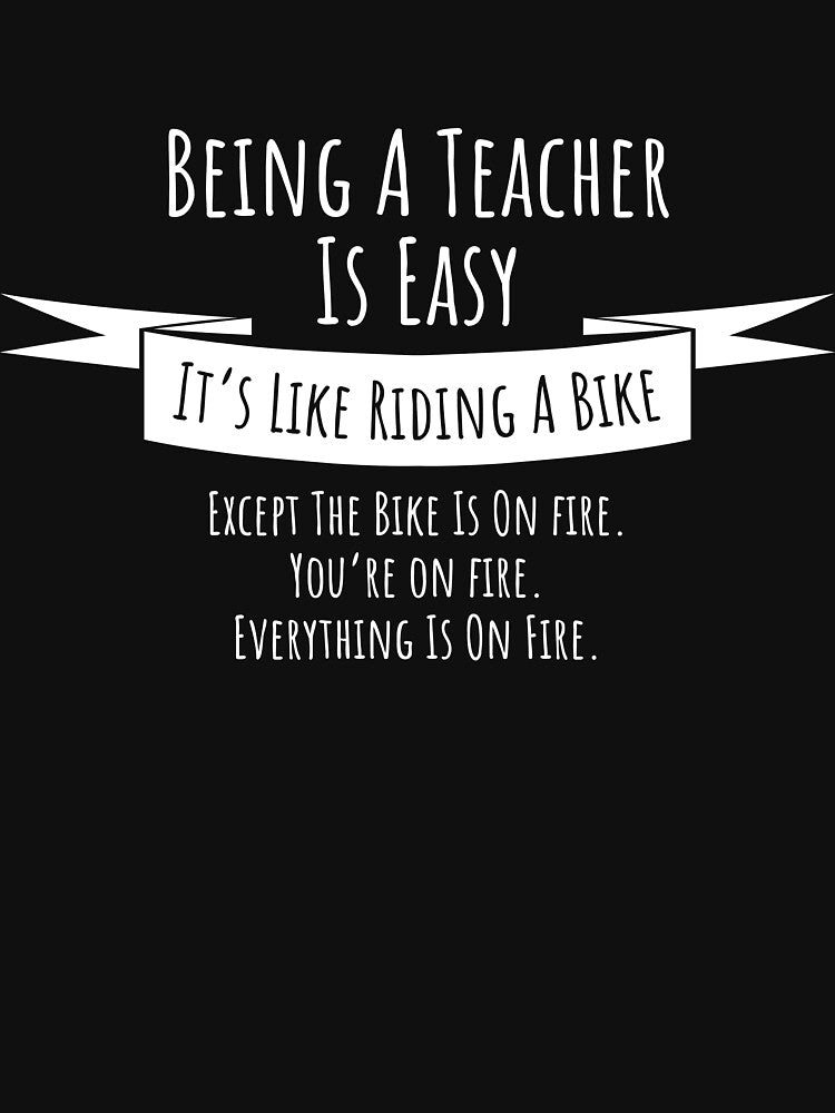 Being a teacher is easy funny t-shirt by RedYolk Hoodie, Sweatshirt | BlankRebels.com (Image 3)