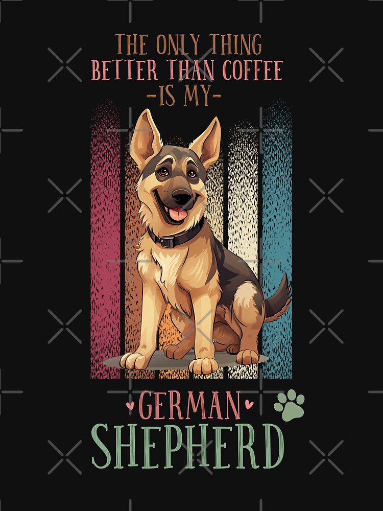 German Shepherd Retro Sunset Vintage Dog Lover Cute Pet Gift by darunwan T-Shirts, Hoodie, Sweatshirt (Image 3)