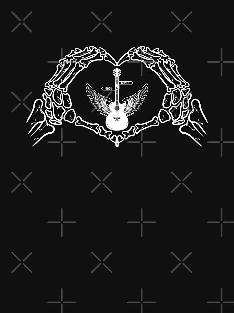 Rock Music Lover With A Sweet  Skeleton Hand,Music lover Gift by BOHOVIN T-Shirts, Hoodie, Sweatshirt (Image 3)