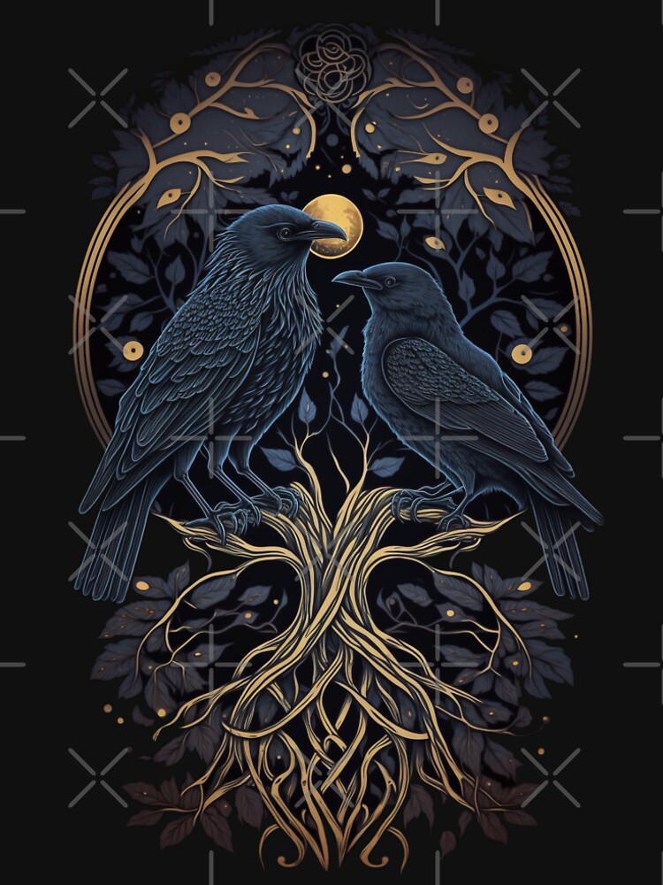 Pair of ravens style tarot cards. by Gaviani Design Studio T-Shirts, Hoodie, Sweatshirt | BlankRebels.com (Image 2)