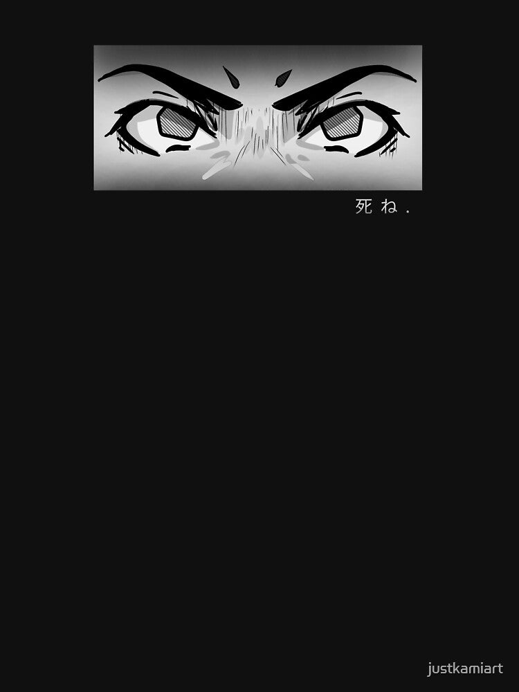 Black and White Manga Eyes by justkamiart T-Shirts, Hoodie, Sweatshirt | BlankRebels.com (Image 3)