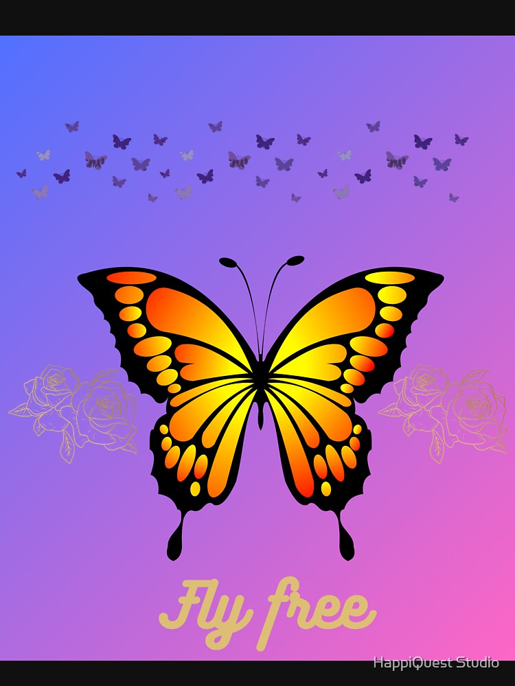 butterfly by HappiQuest Studio T-Shirts, Hoodie, Sweatshirt | BlankRebels.com (Image 3)
