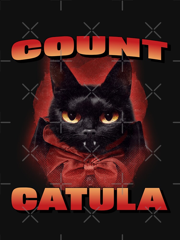 Spooky Count Catula, Halloween Black Cat, Vampire Cat by Mariana Piana T-Shirts, Hoodie, Sweatshirt (Image 3)