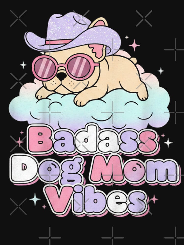 Retro Y2K Frenchie - Badass Dog Mom Vibes Cowboy Hat by HMUQ_VIBE T-Shirts, Hoodie, Sweatshirt | BlankRebels.com (Image 3)