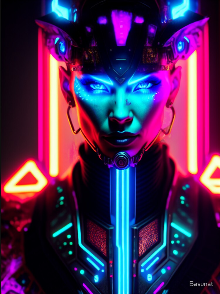 Cyberpunk Hacker Girl by Basunat T-Shirts, Hoodie, Sweatshirt | BlankRebels.com (Image 3)