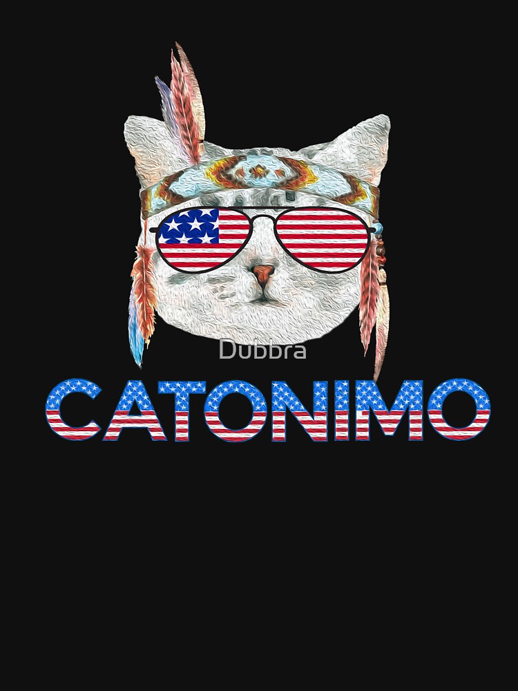 Catonimo - USA America Cat Kitten Native American by Dubbra T-Shirts, Hoodie, Sweatshirt | BlankRebels.com (Image 3)