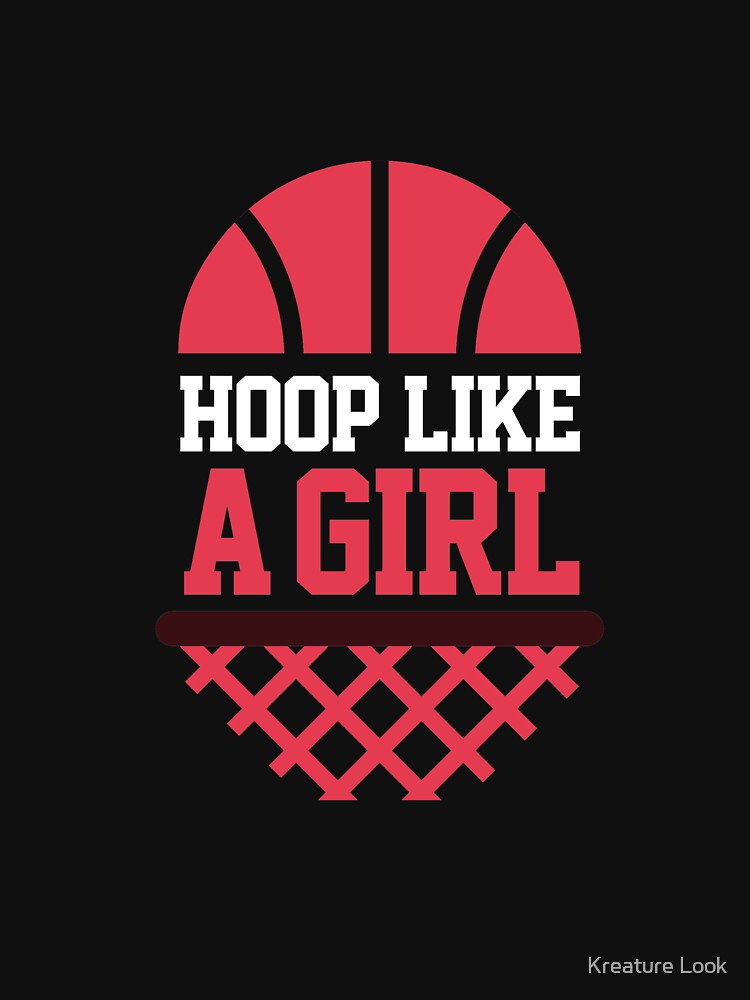 Hoop like a girl | basketball shirt | basketball coach gift | basketball team gift | sports quote | basketball... (Image 3)