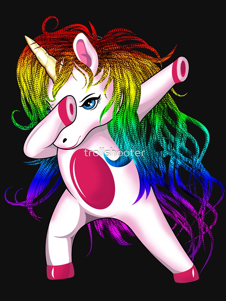 Dabbing Unicorn Cute Gift For Unicorn Lovers by trollshooter T-Shirts, Hoodie, Sweatshirt | BlankRebels.com (Image 3)