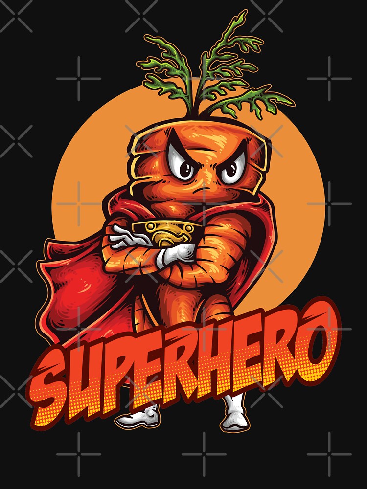Superhero Angry Carrot Foodie Super Hero by ProjectX23 T-Shirts, Hoodie, Sweatshirt | BlankRebels.com (Image 3)