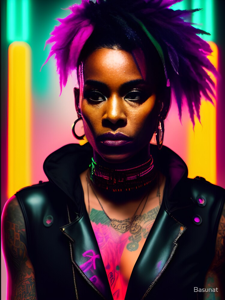 Neon Tattooed Girl by Basunat