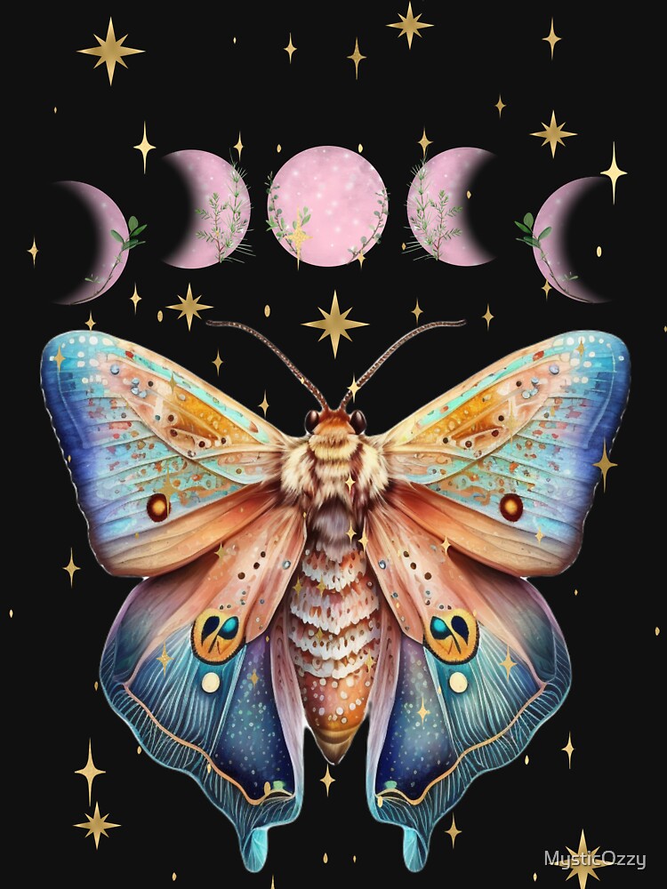 Celestial Luna Moth by MysticOzzy T-Shirts, Hoodie, Sweatshirt | BlankRebels.com (Image 3)