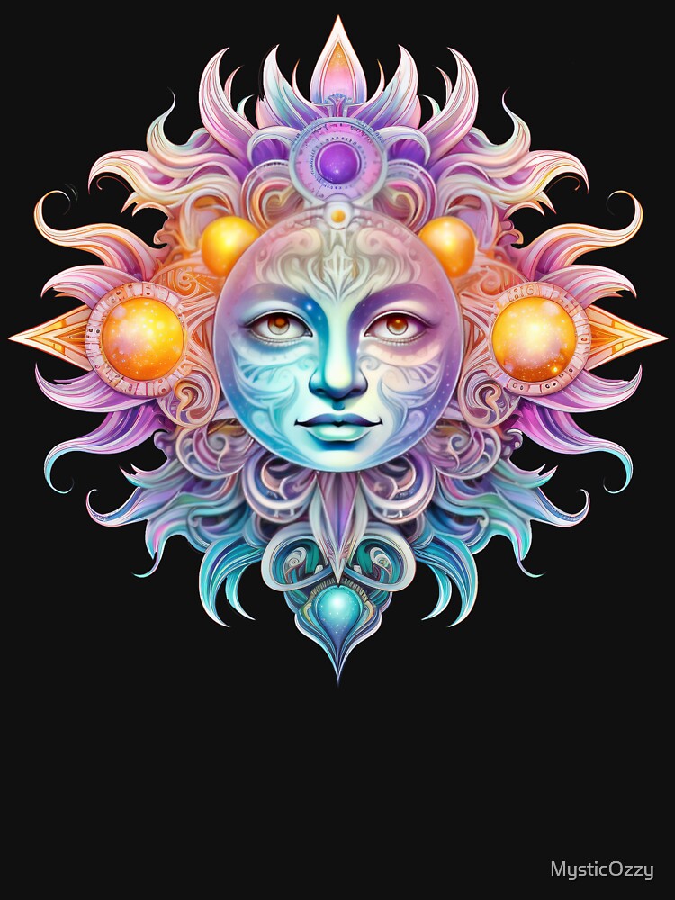 Celestial Moon: Sunlit Moon Magic by MysticOzzy T-Shirts, Hoodie, Sweatshirt | BlankRebels.com (Image 3)