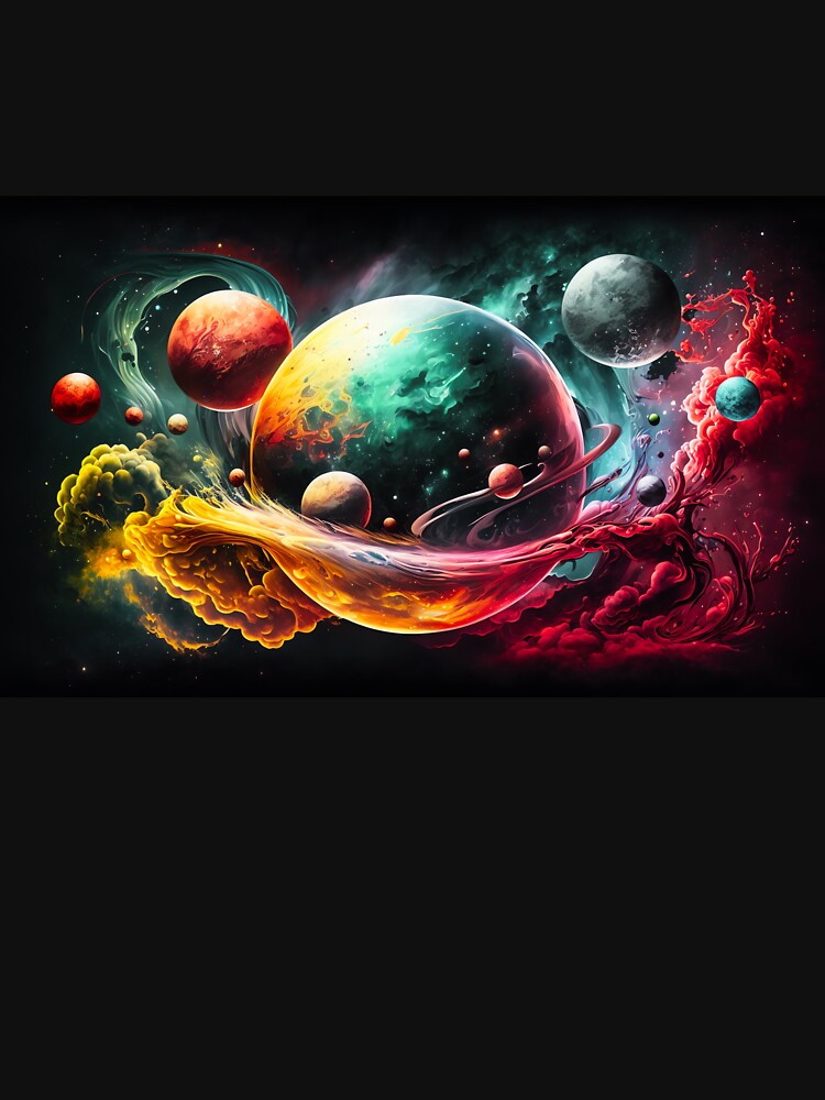 Surreal Spacescape of Planets in Nebula by ConnerCreations T-Shirts, Hoodie, Sweatshirt | BlankRebels.com (Image 3)