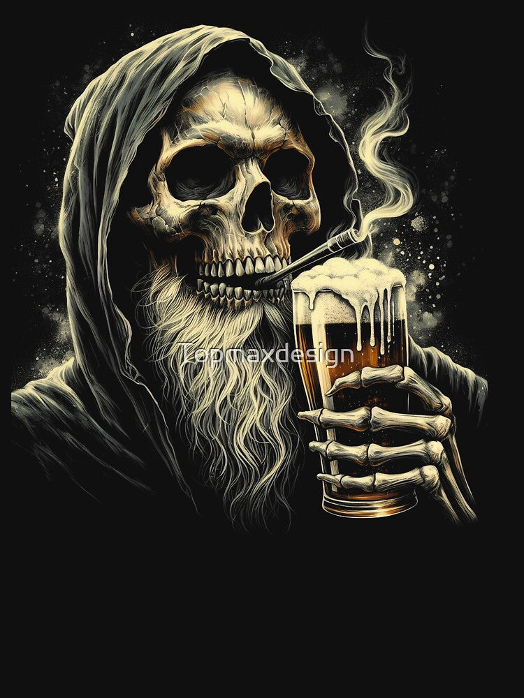 Bearded Skull Drink Beer by Topmaxdesign T-Shirts, Hoodie, Sweatshirt | BlankRebels.com (Image 3)
