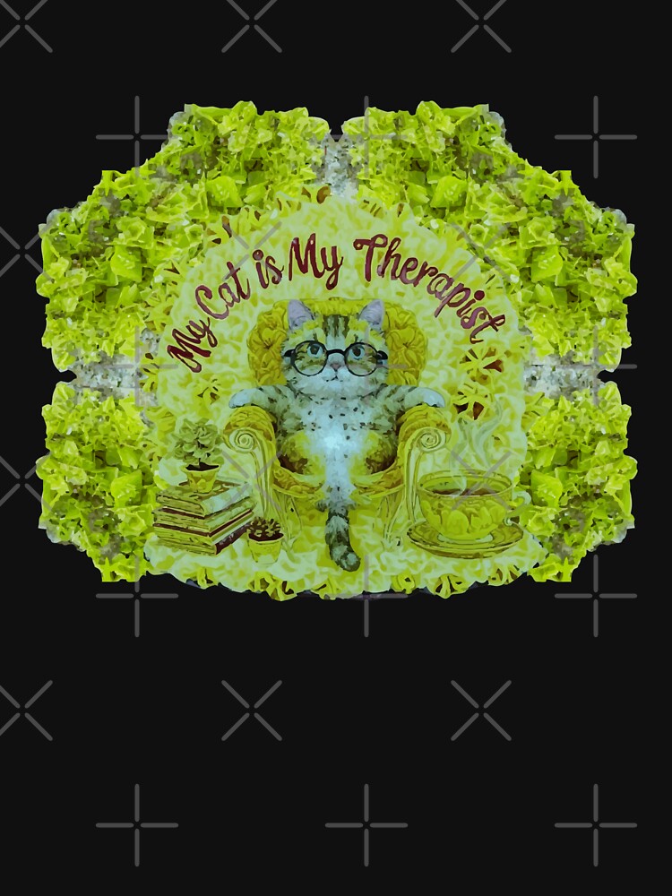 My Cat is My Therapist, Guided by Fluorite by ArtDesignTp T-Shirts, Hoodie, Sweatshirt | BlankRebels.com (Image 3)