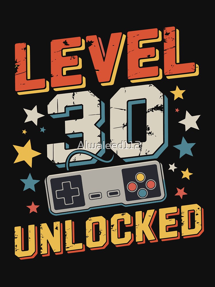 Level 30 Unlocked Essential Awesome Since 1995 30th Birthday Gaming Retro by Alwaleed112 T-Shirts, Hoodie,... (Image 3)